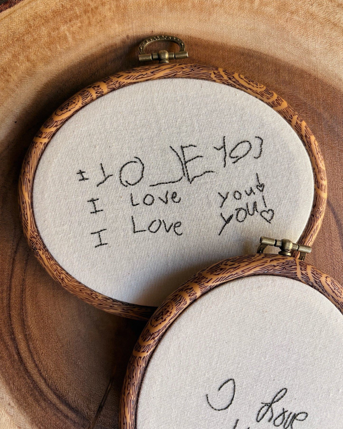 Hand-Embroidered Handwriting Keepsake — Made to Order