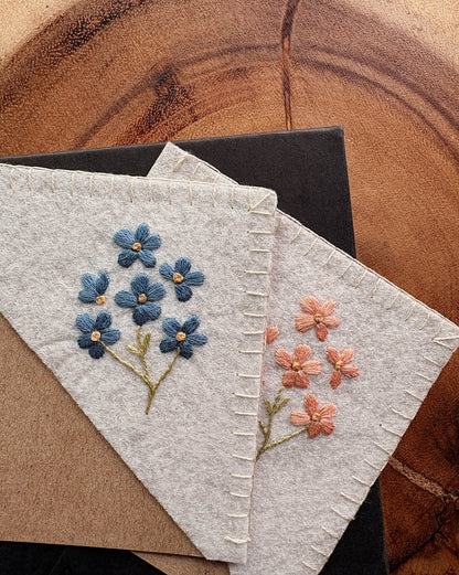 Pressed Florals — Felt Corner Bookmark