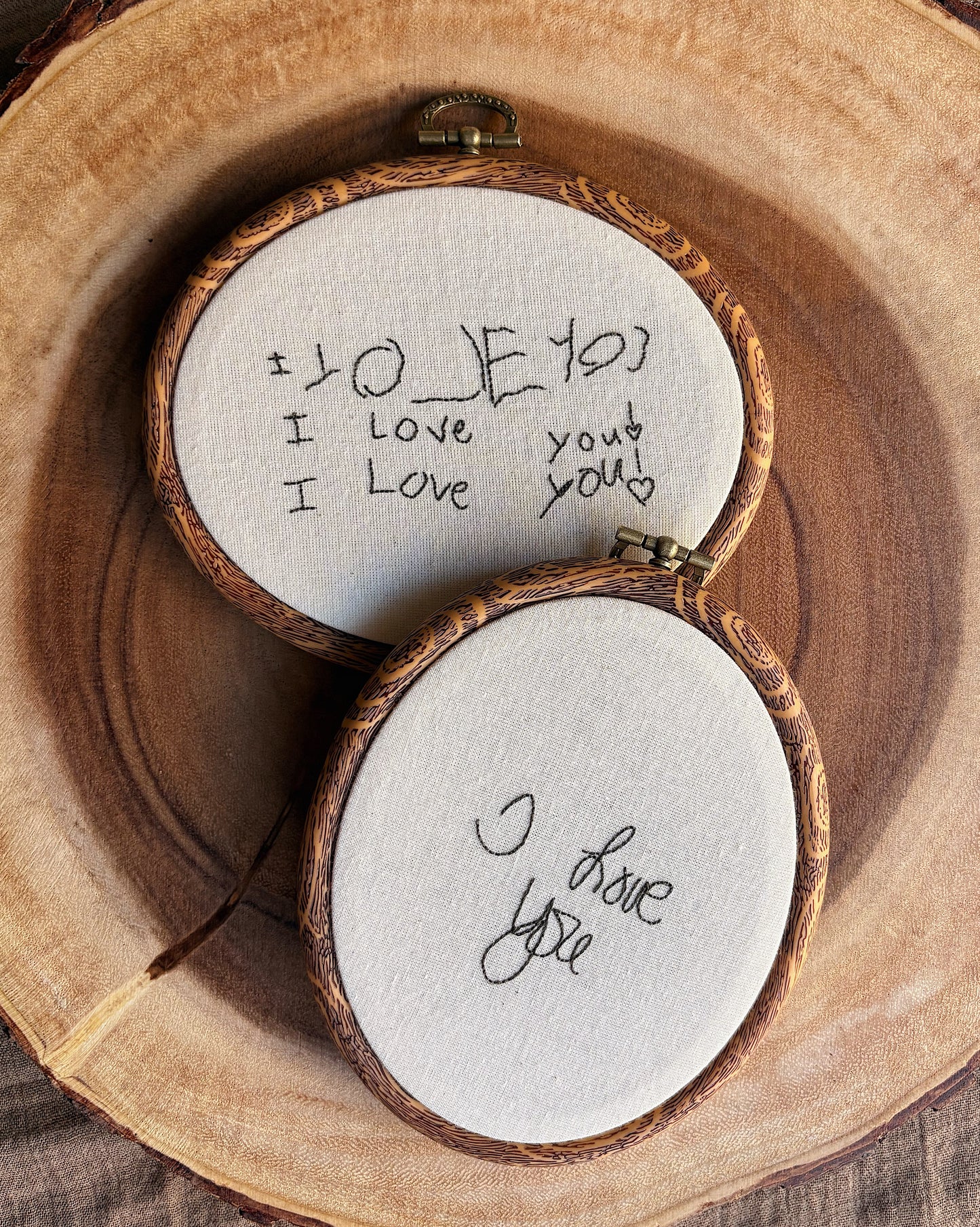 Hand-Embroidered Handwriting Keepsake — Made to Order