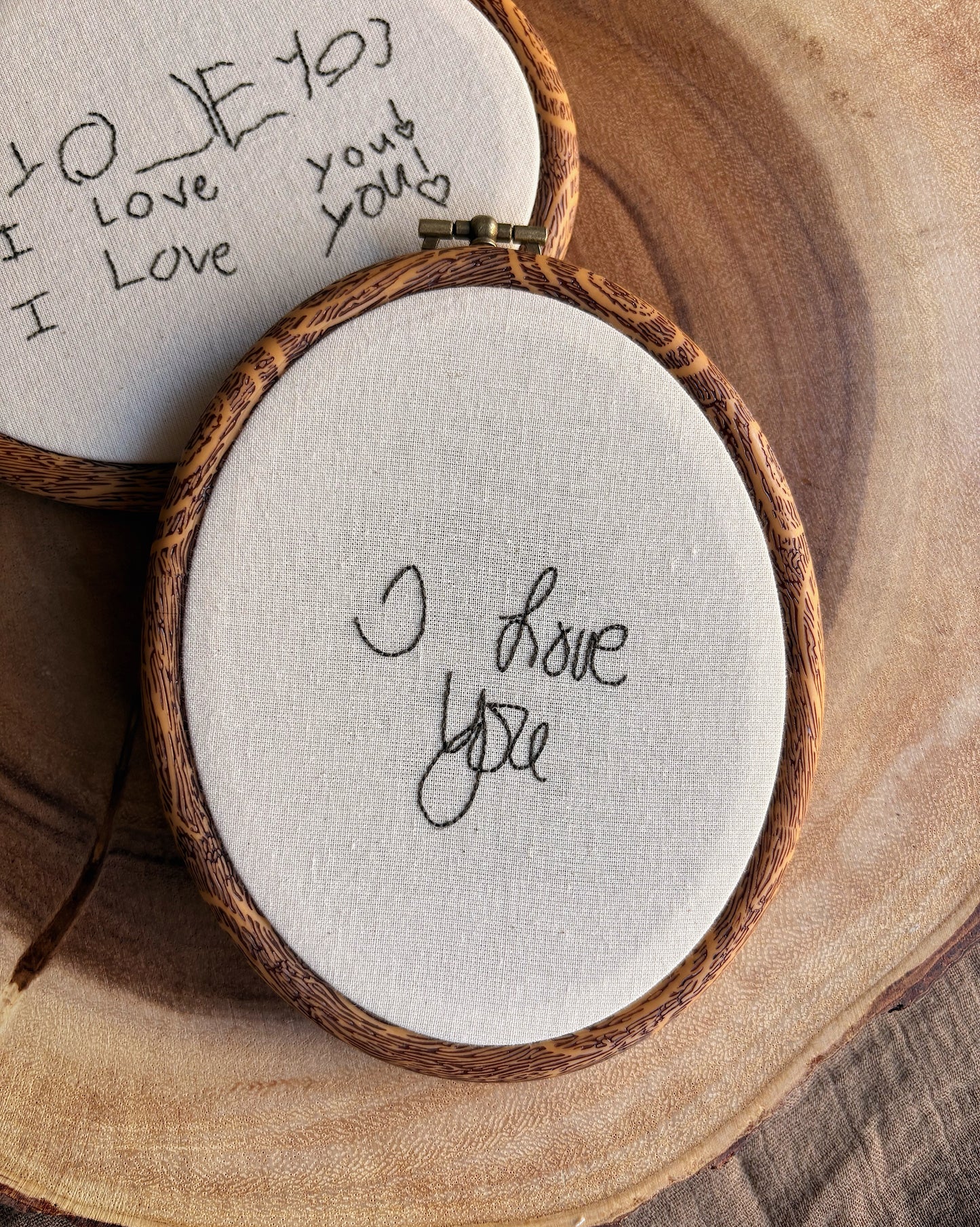 Hand-Embroidered Handwriting Keepsake — Made to Order